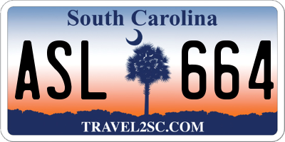 SC license plate ASL664