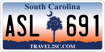 SC license plate ASL691