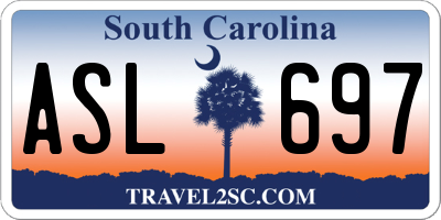 SC license plate ASL697