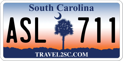 SC license plate ASL711