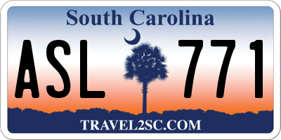 SC license plate ASL771