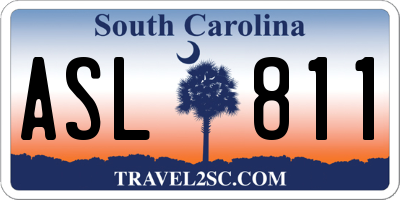 SC license plate ASL811
