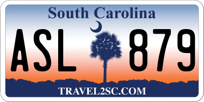 SC license plate ASL879