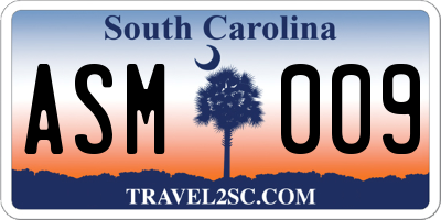SC license plate ASM009