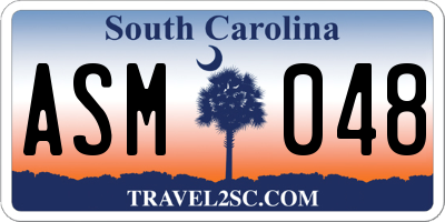 SC license plate ASM048