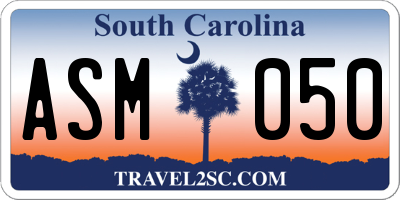 SC license plate ASM050