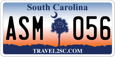SC license plate ASM056