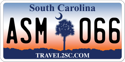 SC license plate ASM066