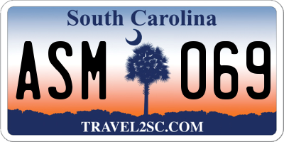 SC license plate ASM069