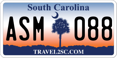 SC license plate ASM088