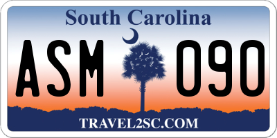 SC license plate ASM090