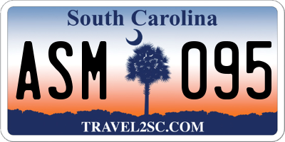 SC license plate ASM095