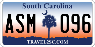 SC license plate ASM096