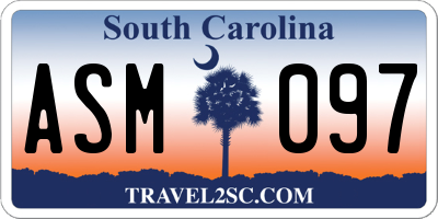 SC license plate ASM097