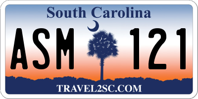 SC license plate ASM121