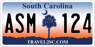 SC license plate ASM124