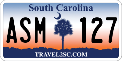 SC license plate ASM127