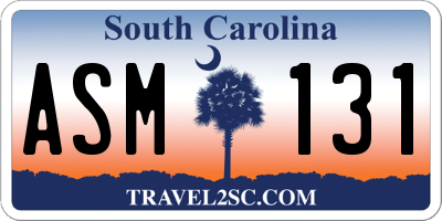 SC license plate ASM131