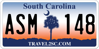 SC license plate ASM148
