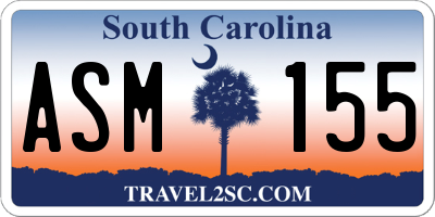 SC license plate ASM155