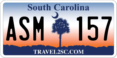 SC license plate ASM157