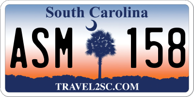 SC license plate ASM158