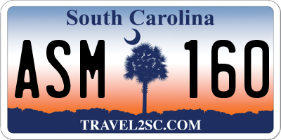 SC license plate ASM160