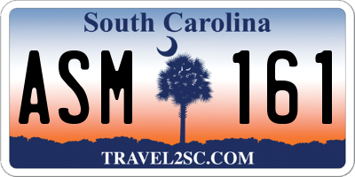 SC license plate ASM161