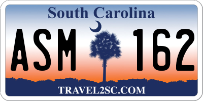 SC license plate ASM162