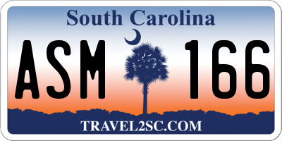 SC license plate ASM166