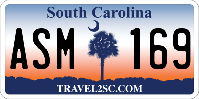 SC license plate ASM169
