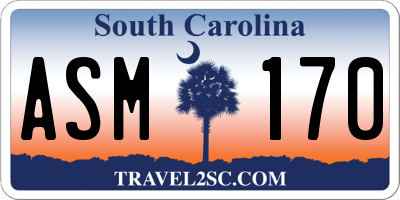 SC license plate ASM170