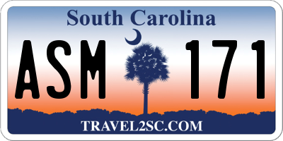 SC license plate ASM171
