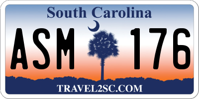 SC license plate ASM176