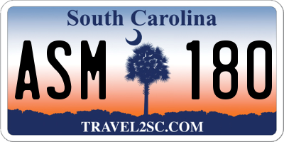 SC license plate ASM180
