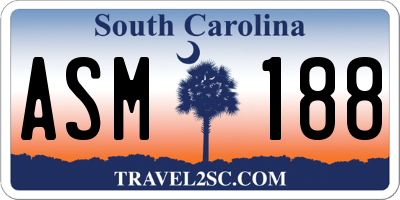 SC license plate ASM188