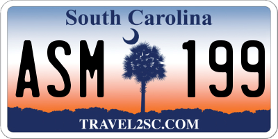 SC license plate ASM199