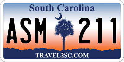 SC license plate ASM211