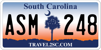 SC license plate ASM248