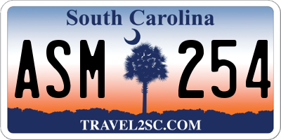 SC license plate ASM254