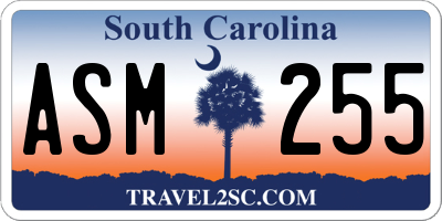 SC license plate ASM255