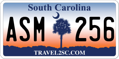 SC license plate ASM256
