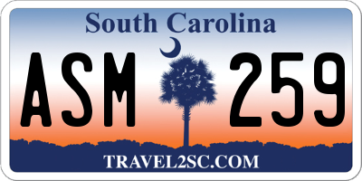 SC license plate ASM259