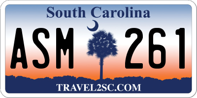 SC license plate ASM261