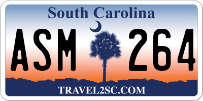 SC license plate ASM264