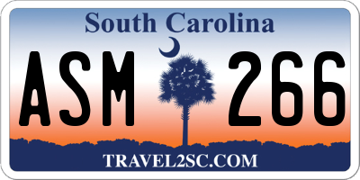 SC license plate ASM266