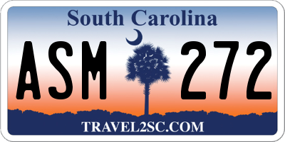 SC license plate ASM272