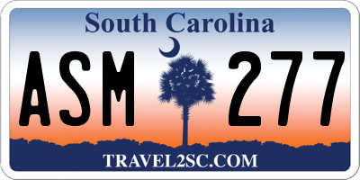SC license plate ASM277