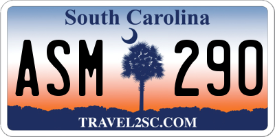 SC license plate ASM290