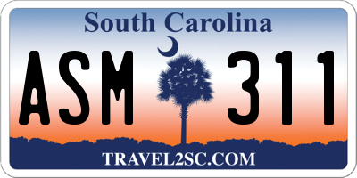 SC license plate ASM311
